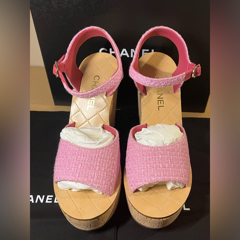Authentic Chanel Platform Sandals size 41